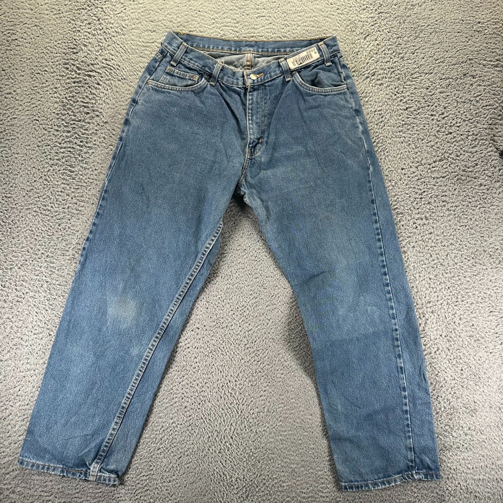 Aramark Westex Indura FR Jeans Mens 34x29 Blue Cotton Denim Straight Workwear